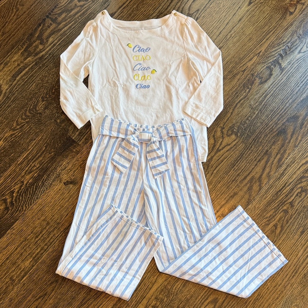 Janie and Jack White and Blue Girls Set